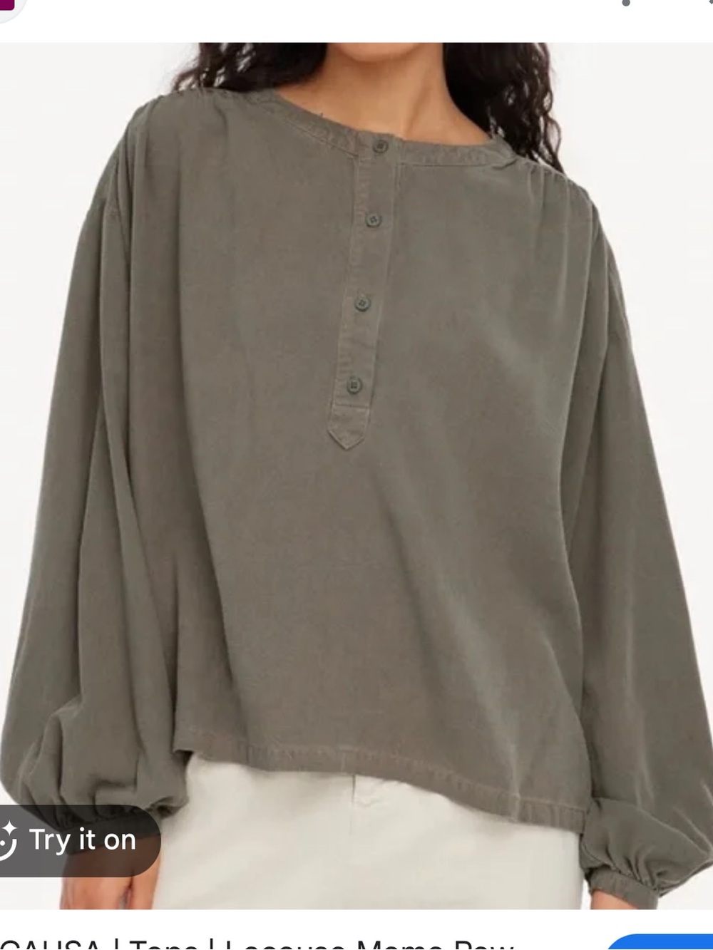 LACAUSA Mama Raw Silk Henley